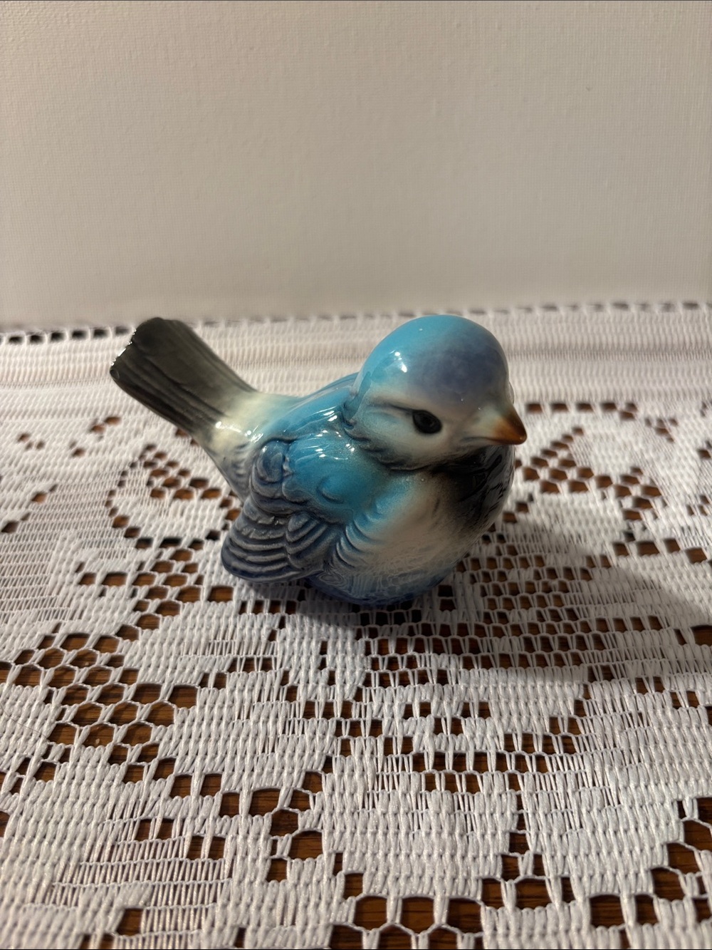 Goebel Blue Ceramic Bird Figurine